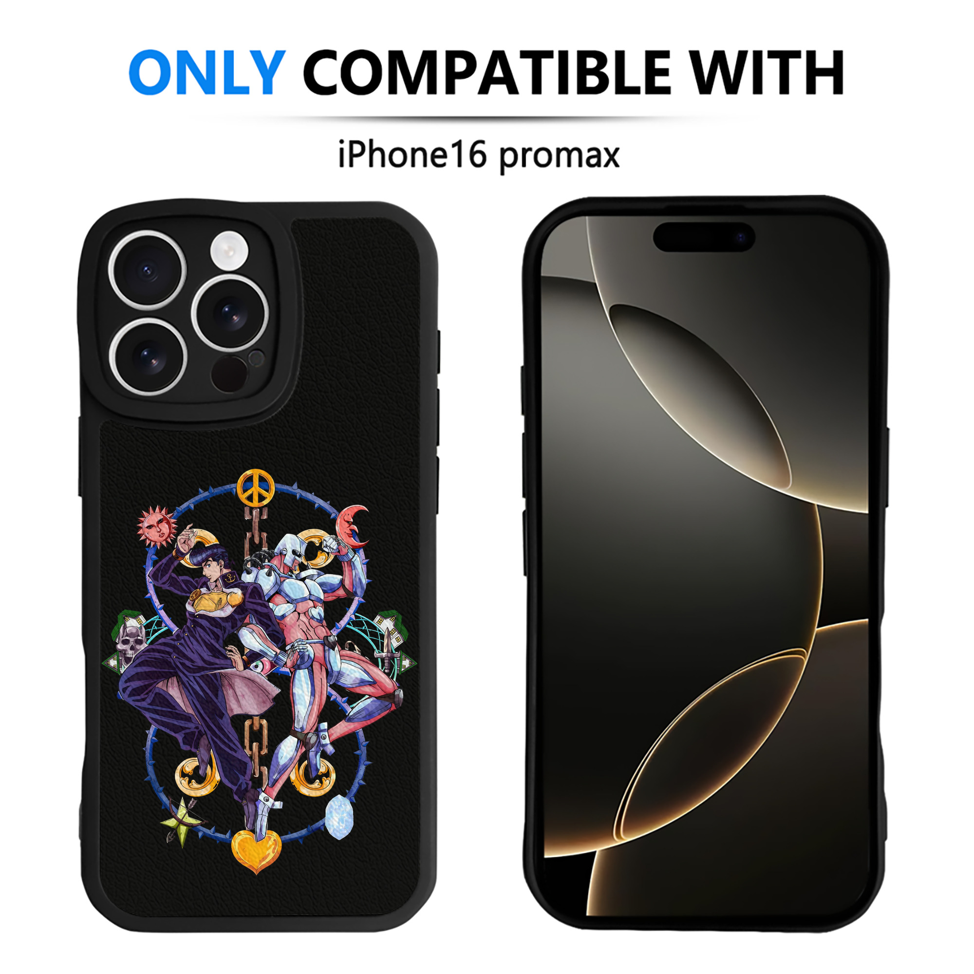 （画像用） ジョジョの奇妙な冒険 ひがしかた じょうすけ JoJo's Bizarre Adventure Higashikata Josuke 【iPhone 16シリーズ対応】シリコンスマホケース（レザー調） 材質：シリコン